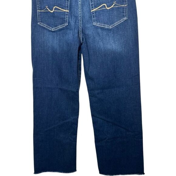 7 for all Mankind Cropped Alexa Jeans Size 27 Dark Wash Classic Closet Staple - Picture 7 of 15